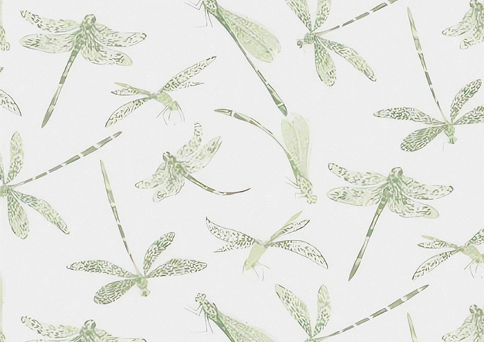 Dragonflies, Green - Motorised Roman Blind - Image 7